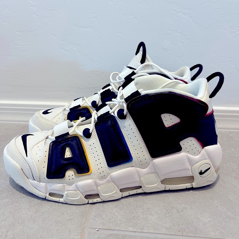 Nike Air More Uptempo 96, Trading Cards Primary Colors, Size 11.5 Men’s
